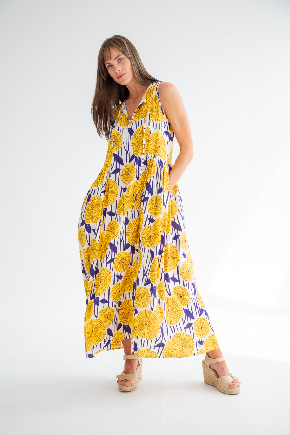 Clara Dress Sun Burst-DRESSES-kindacollection-Kinda