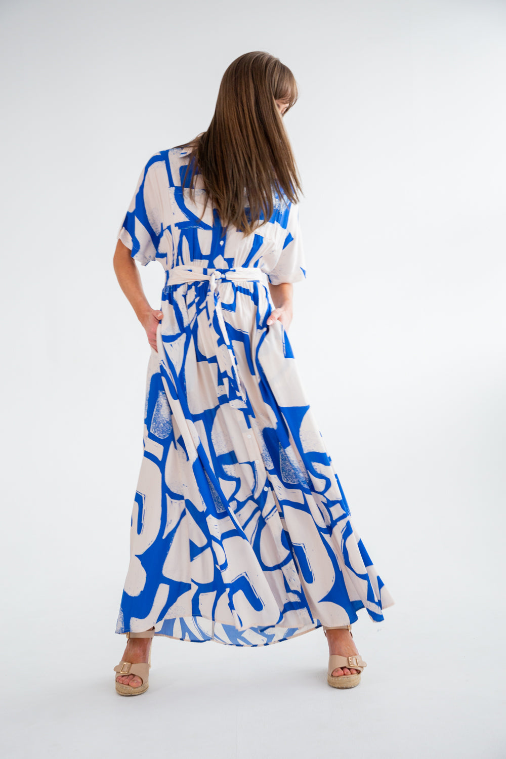 Kate Dress Blue Print-DRESSES-kindacollection-Kinda