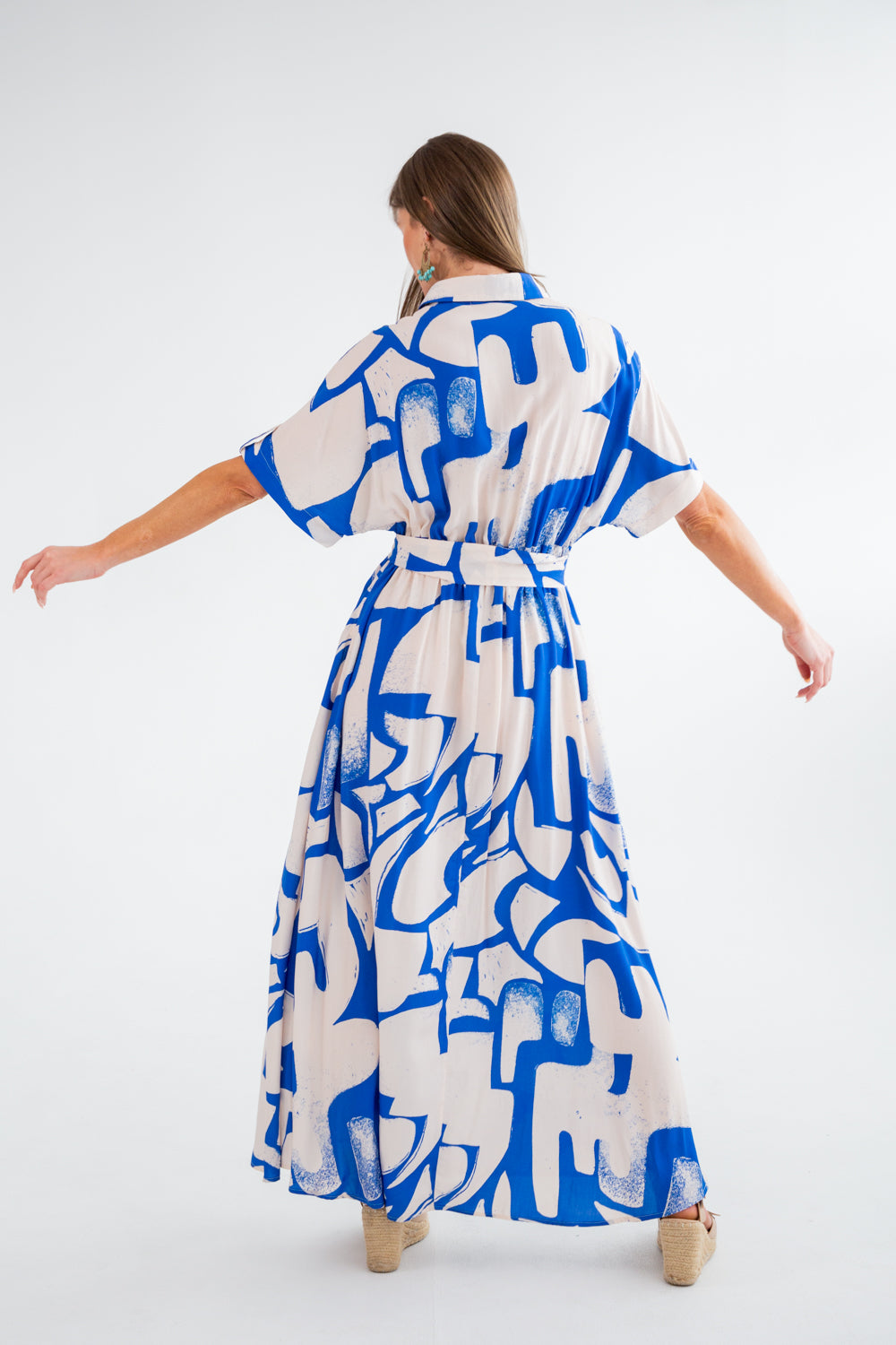 Kate Dress Blue Print-DRESSES-kindacollection-Kinda