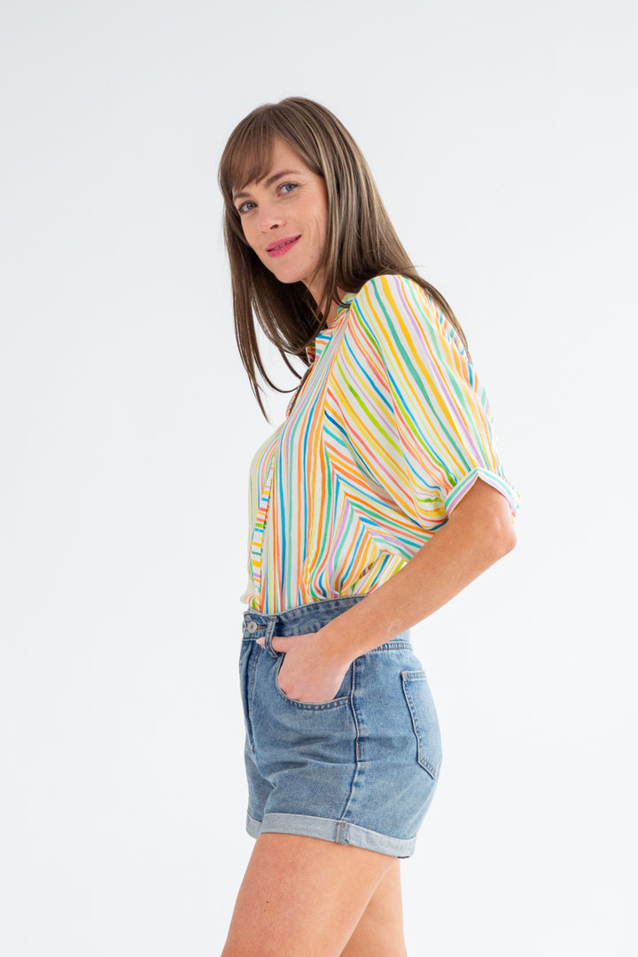 Gabi Blouse Stripe-TOPS-kindacollection-Kinda