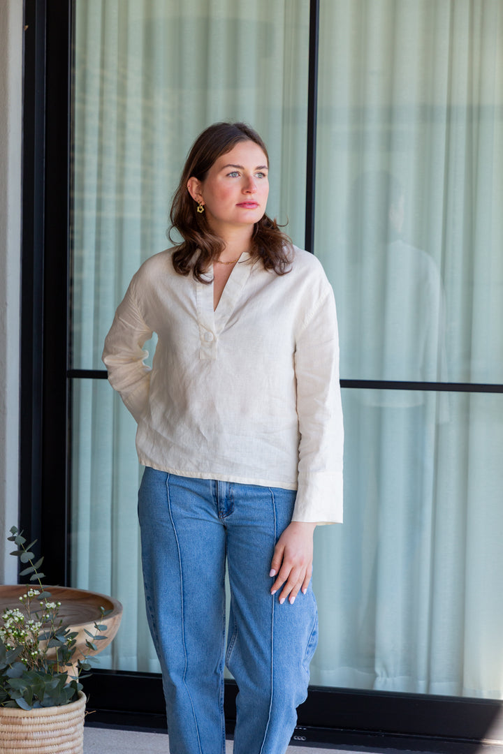 Donna Top French Vanilla-TOPS-Kindacollection-Kinda