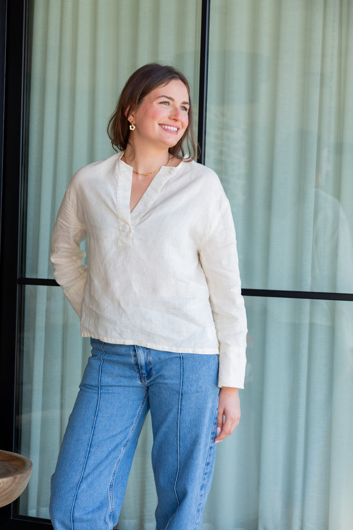 Donna Top French Vanilla-TOPS-Kindacollection-Kinda