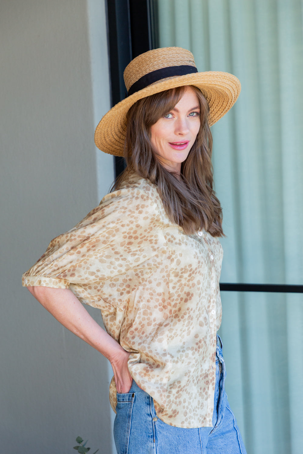 Gabi Blouse Animal Print-TOPS-kindacollection-Kinda