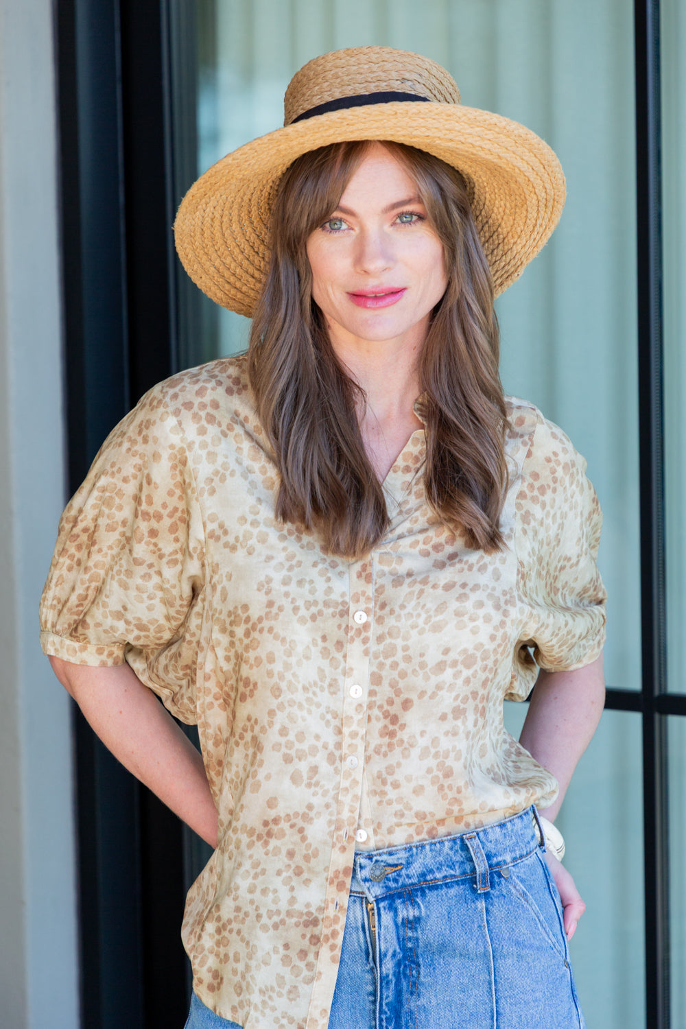 Gabi Blouse Animal Print-TOPS-kindacollection-Kinda