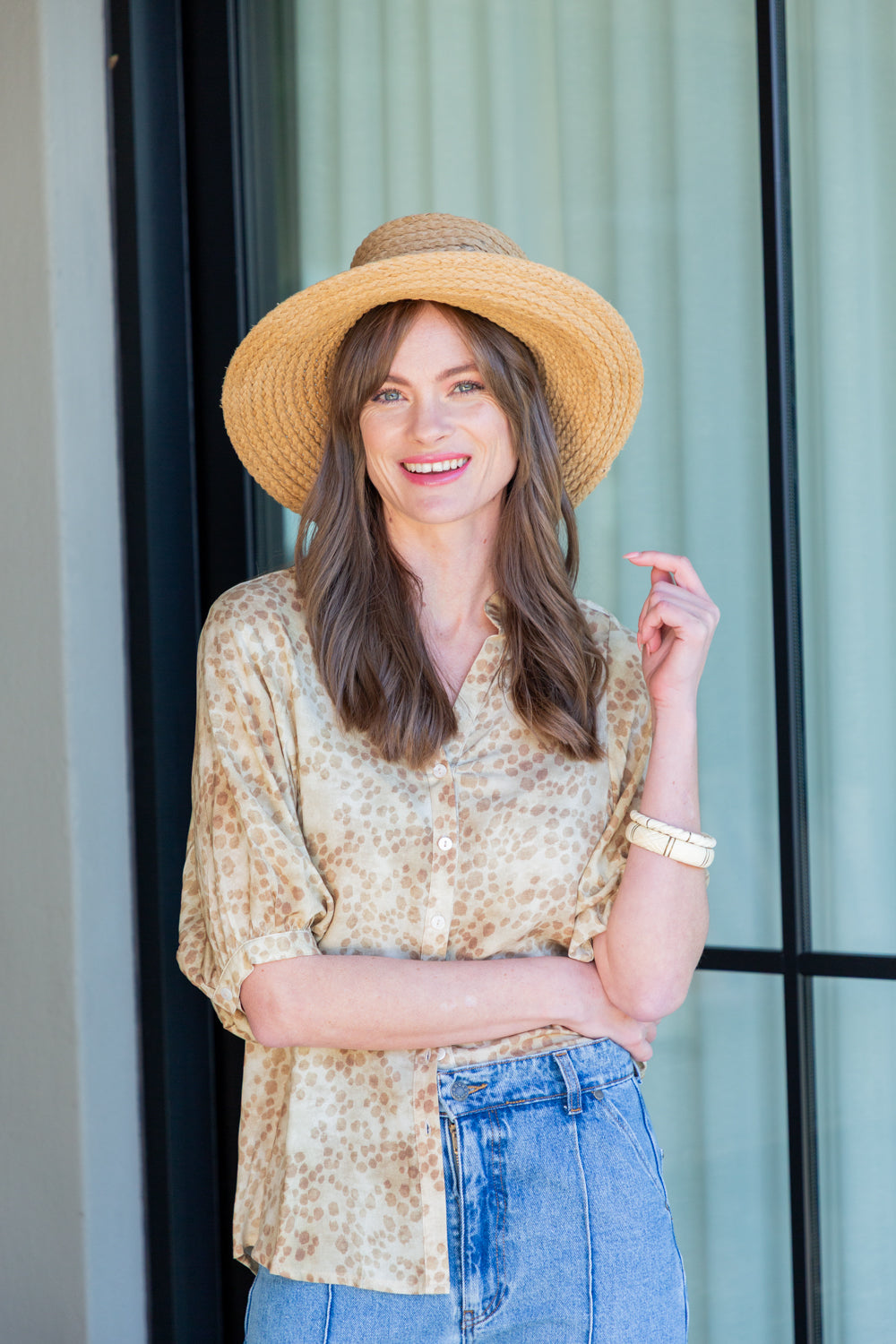 Gabi Blouse Animal Print-TOPS-kindacollection-Kinda