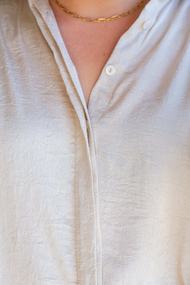 Mariam Shirt Ivory Shimmer-TOPS-kindacollection-Kinda