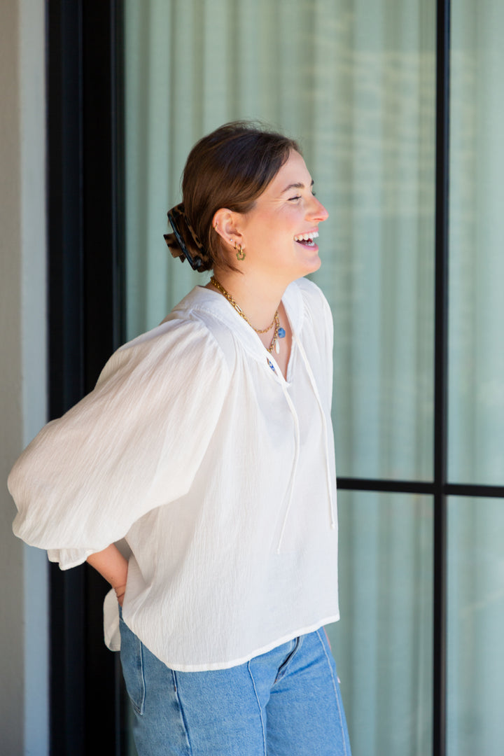Bali Top White Crinkle-TOPS-kindacollection-Kinda