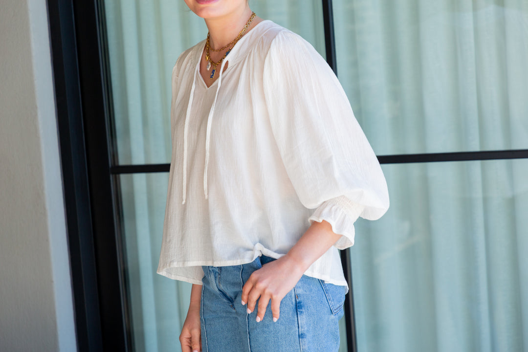 Bali Top White Crinkle-TOPS-kindacollection-Kinda