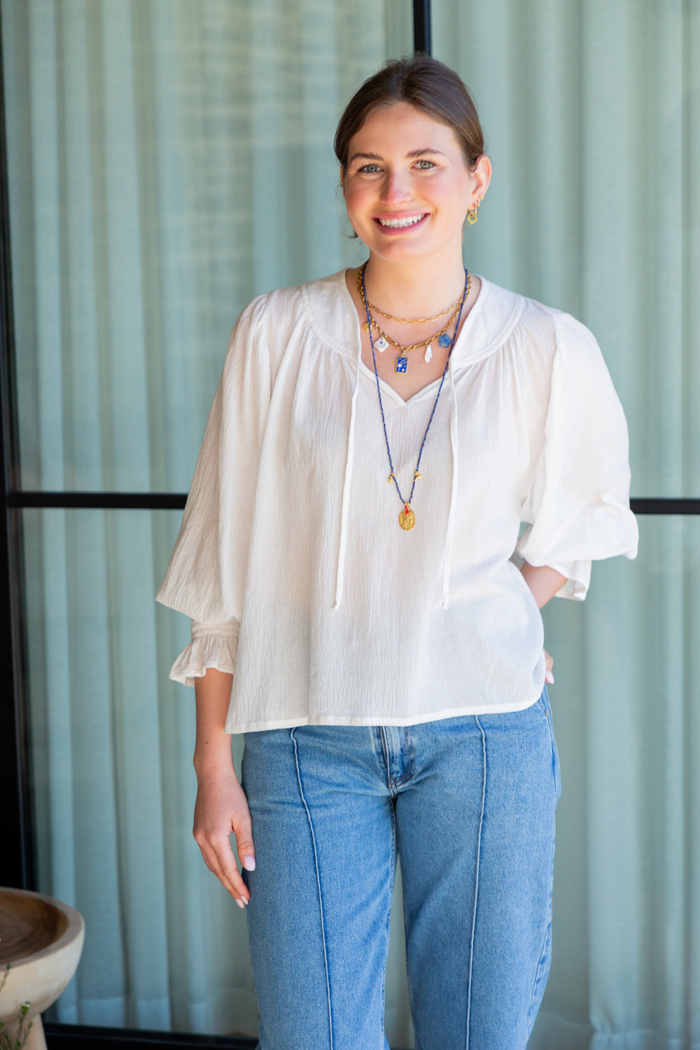 Bali Top White Crinkle-TOPS-kindacollection-Kinda