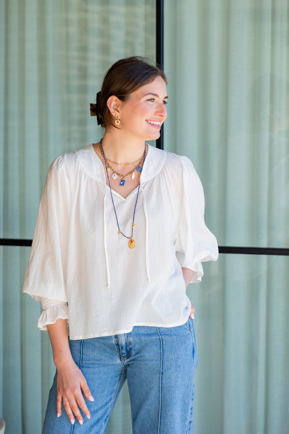 Bali Top White Crinkle-TOPS-kindacollection-Kinda