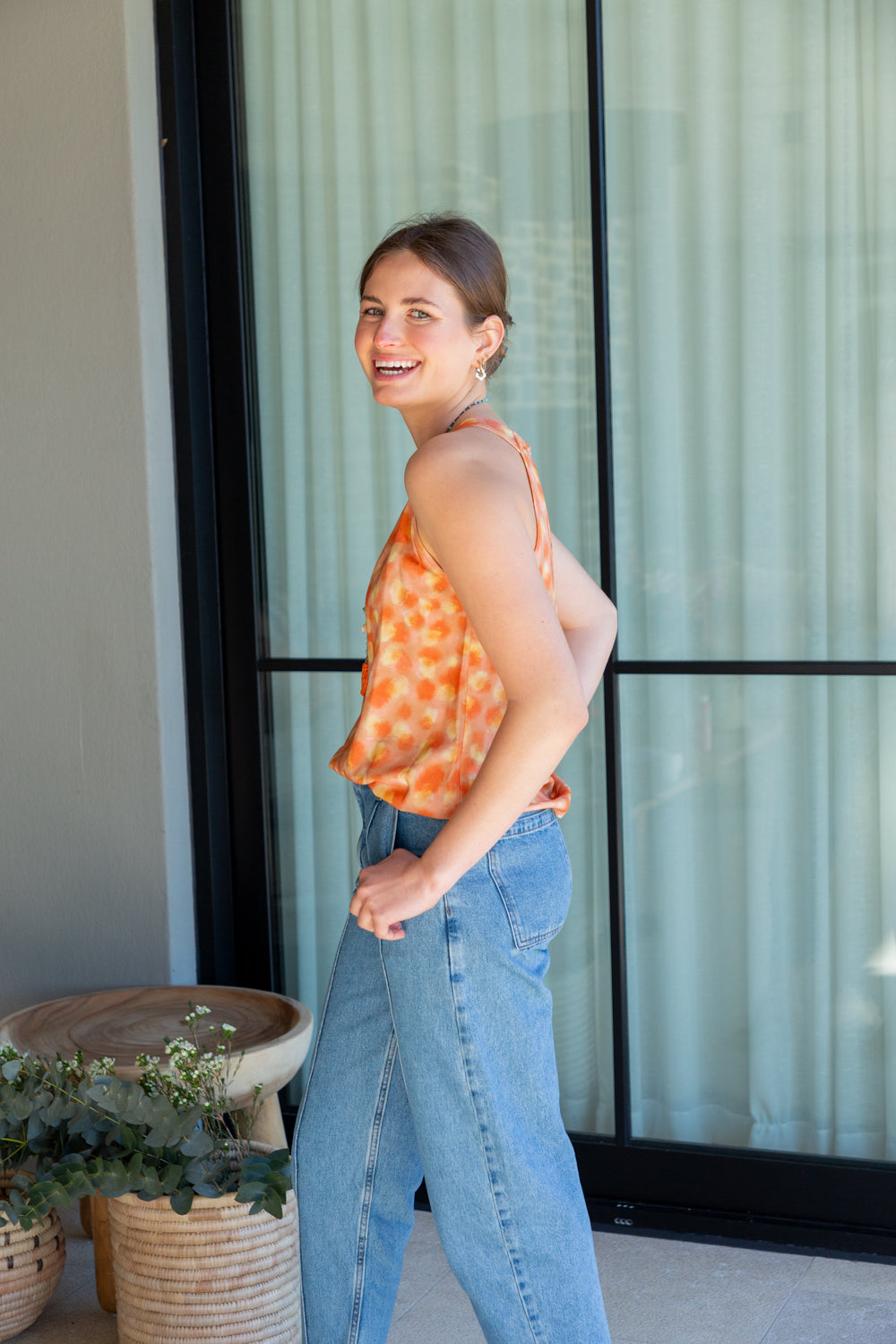 Zola Top Coral Animal Print-TOPS-kindacollection-Kinda