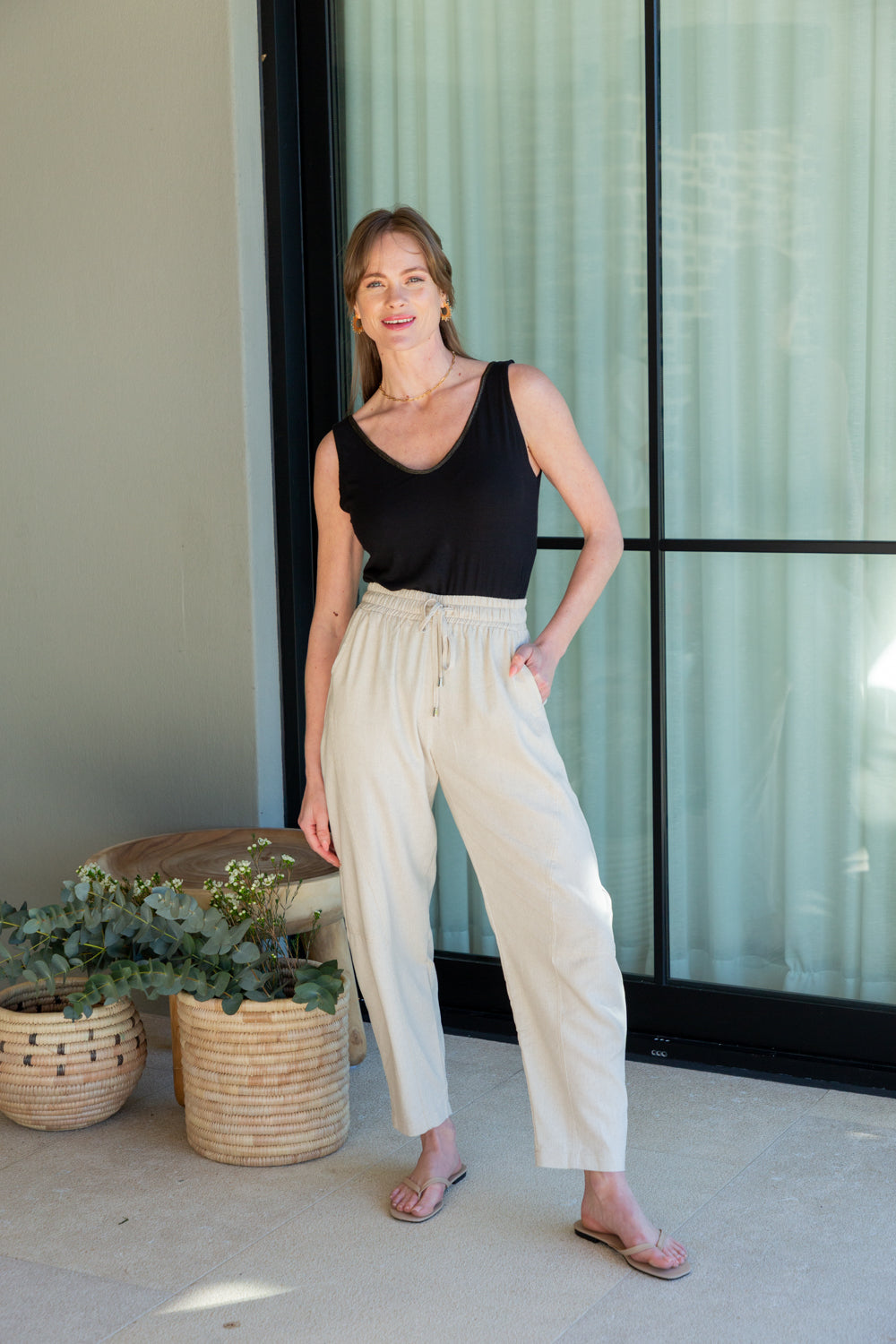 Tiffany Barrel Pants Natural