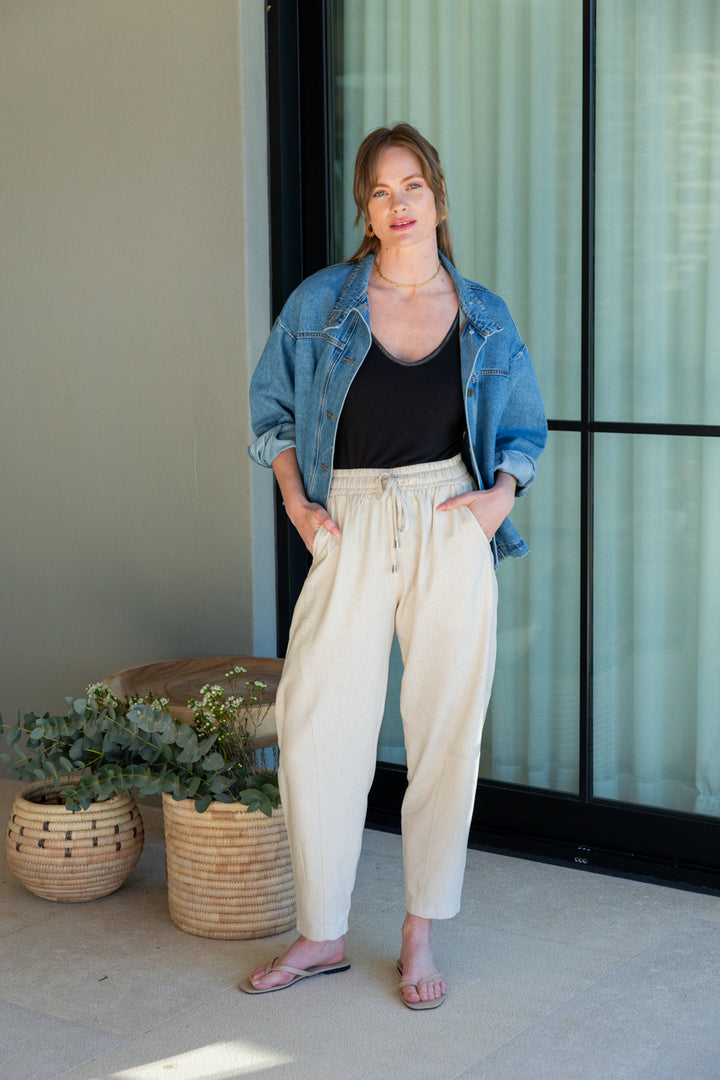 Tiffany Barrel Pants Natural