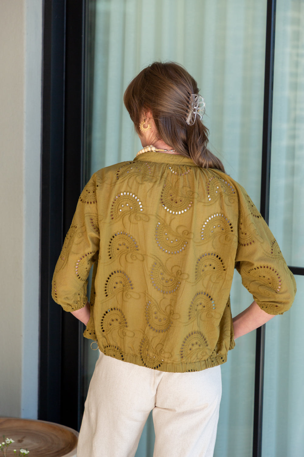 Bomber Embroidered Green