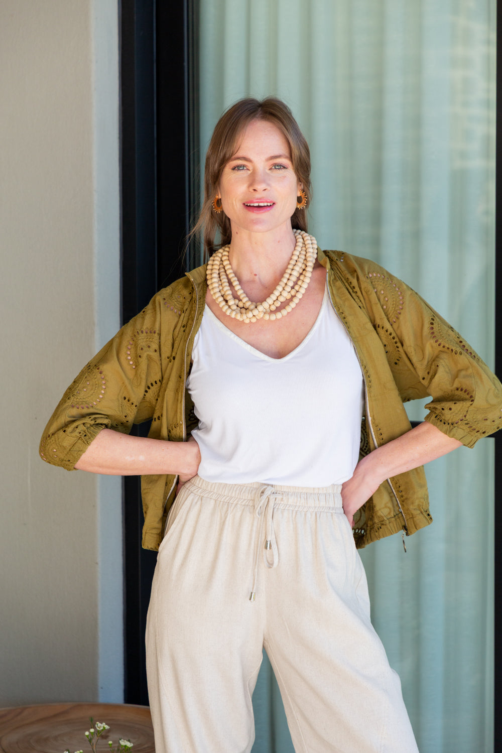 Bomber Embroidered Green