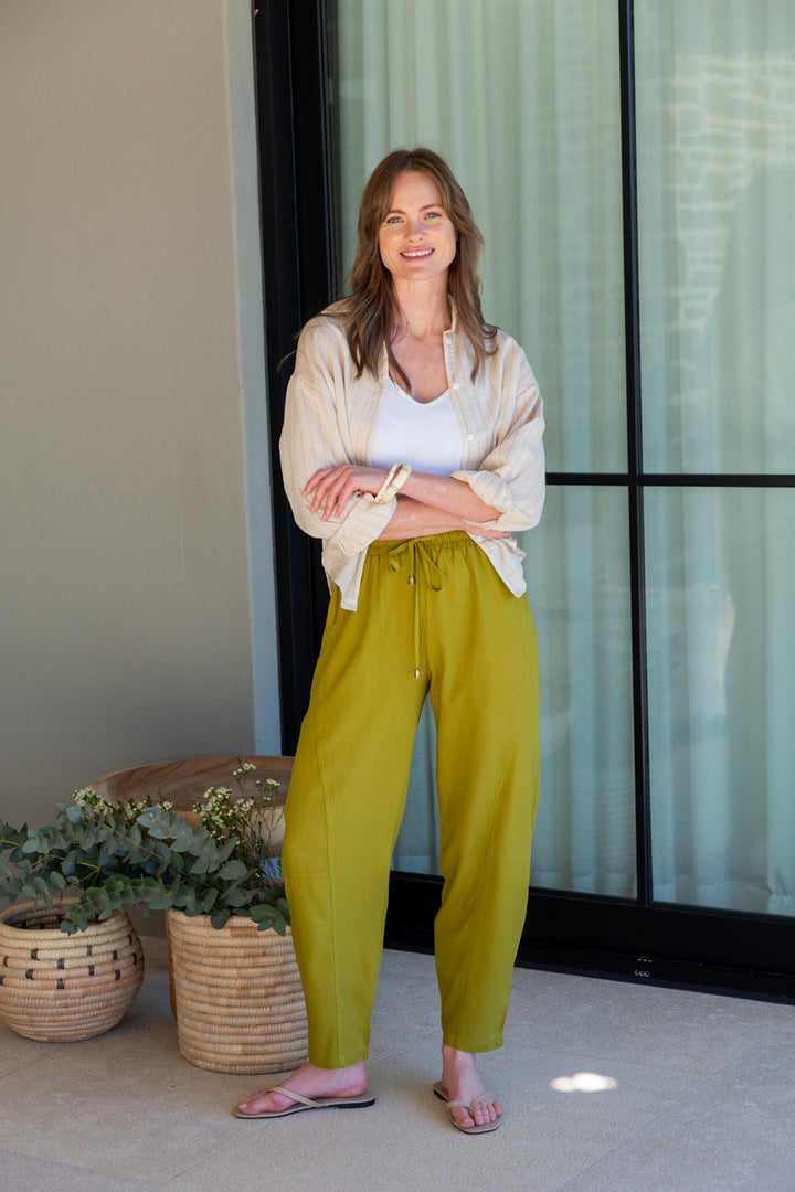 Charlie Shirt Stone Stripe-TOPS-kindacollection-Kinda