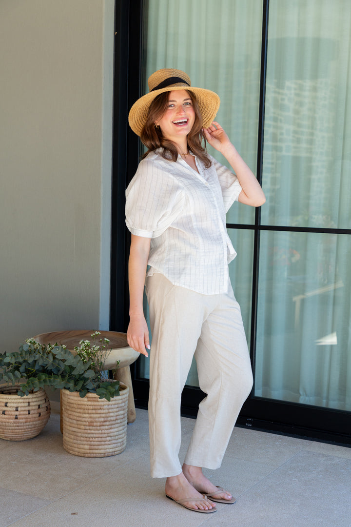 Tiffany Barrel Pants Natural