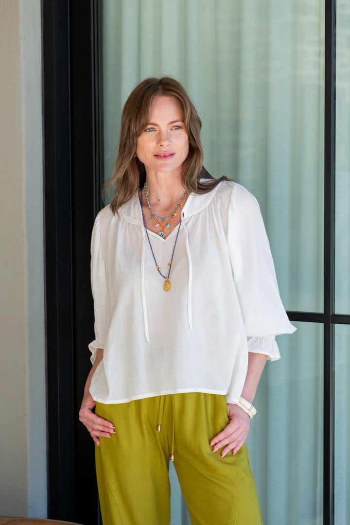 Bali Top White Crinkle-TOPS-kindacollection-Kinda