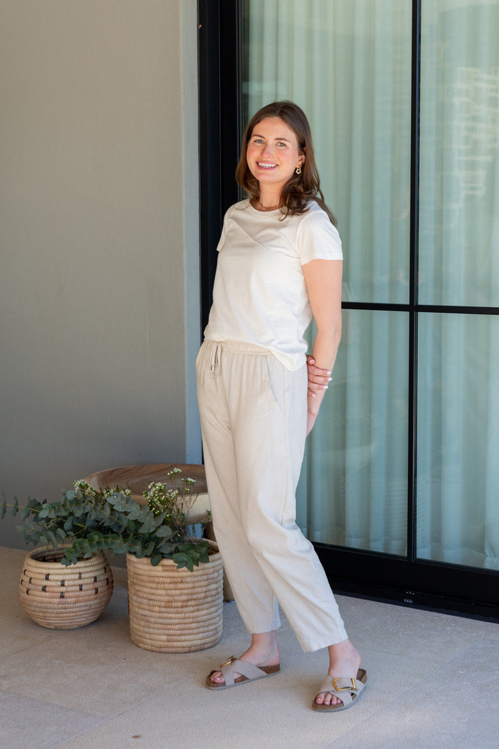 Tiffany Barrel Pants Natural