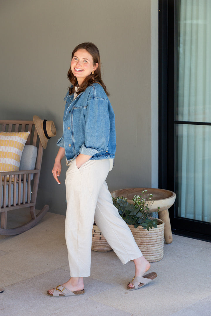 Tiffany Barrel Pants Natural