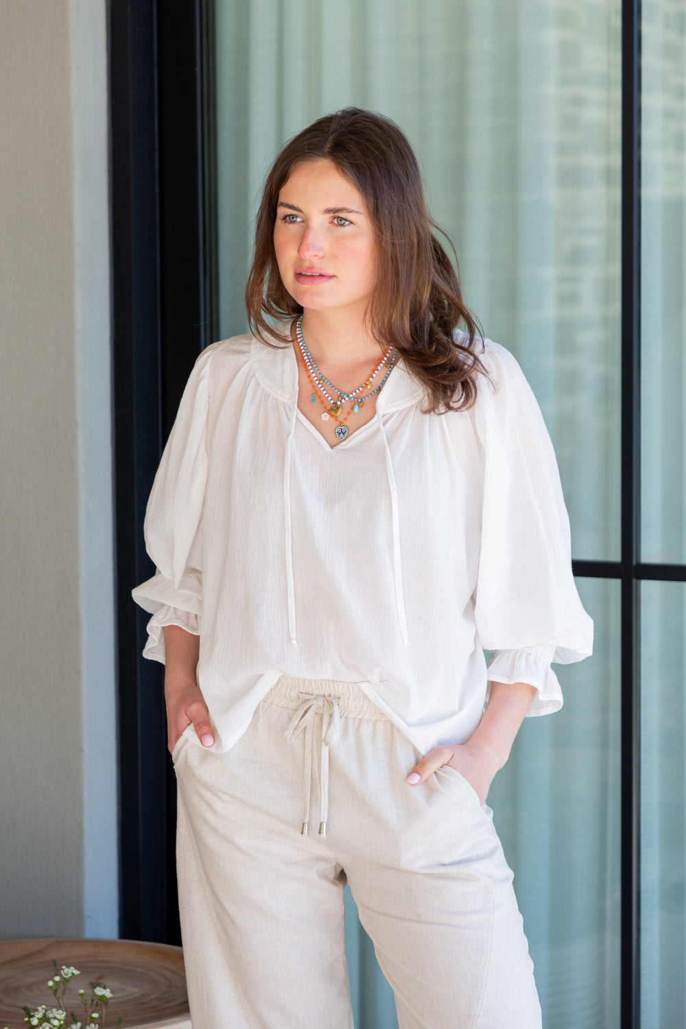 Bali Top White Crinkle-TOPS-kindacollection-Kinda
