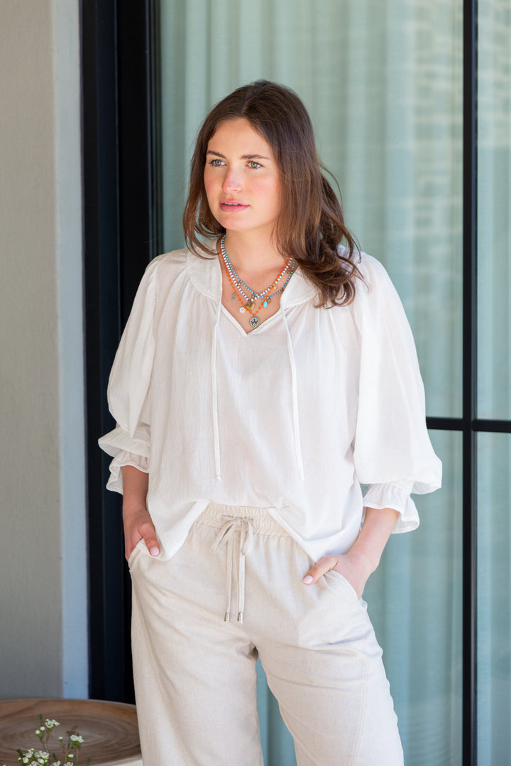 Bali Top White Crinkle-TOPS-kindacollection-Kinda
