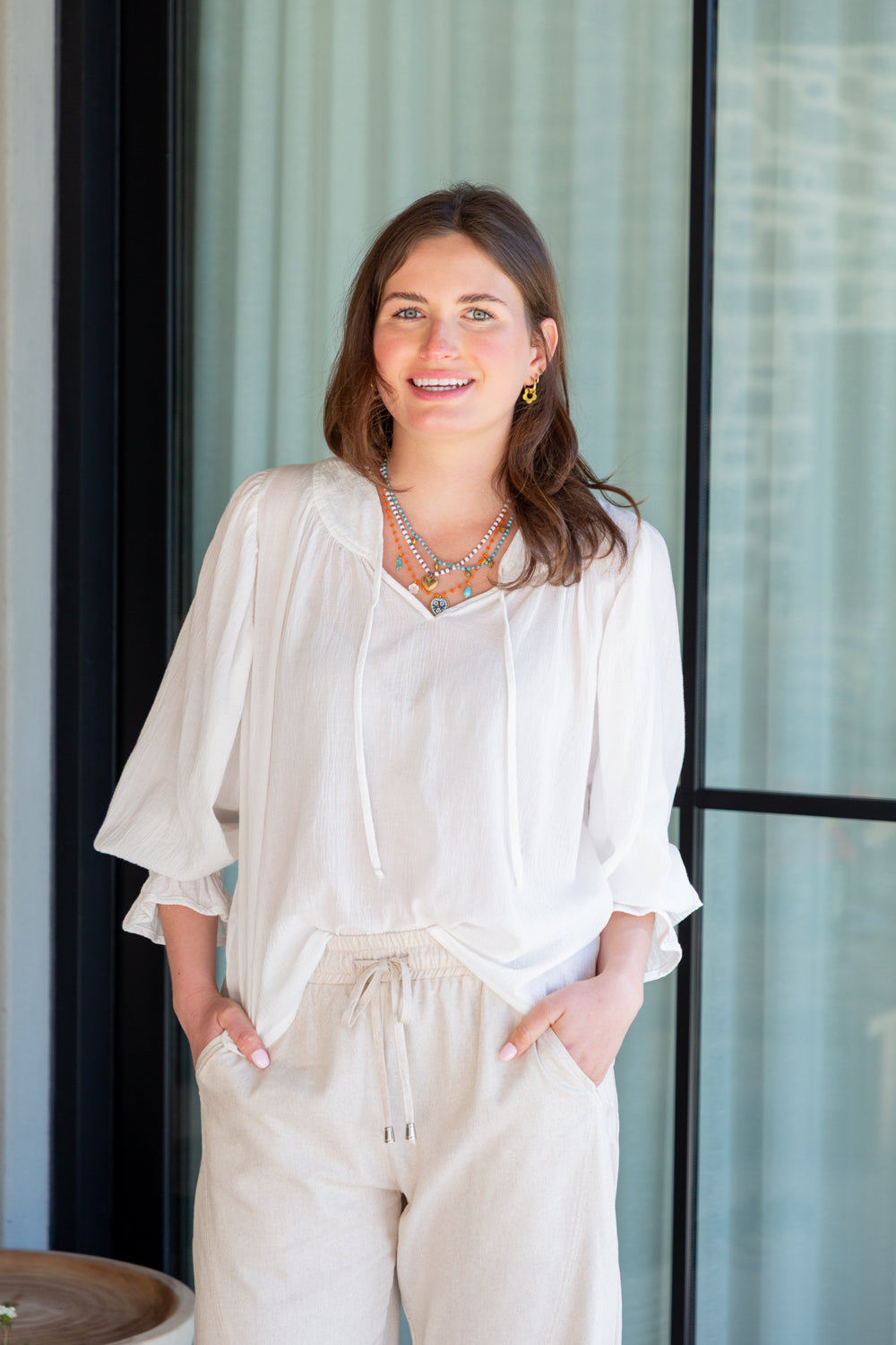 Bali Top White Crinkle-TOPS-kindacollection-Kinda