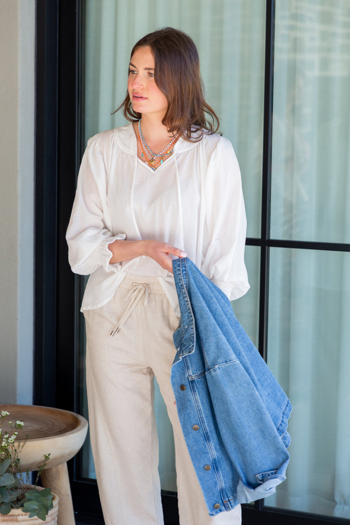 Bali Top White Crinkle-TOPS-kindacollection-Kinda