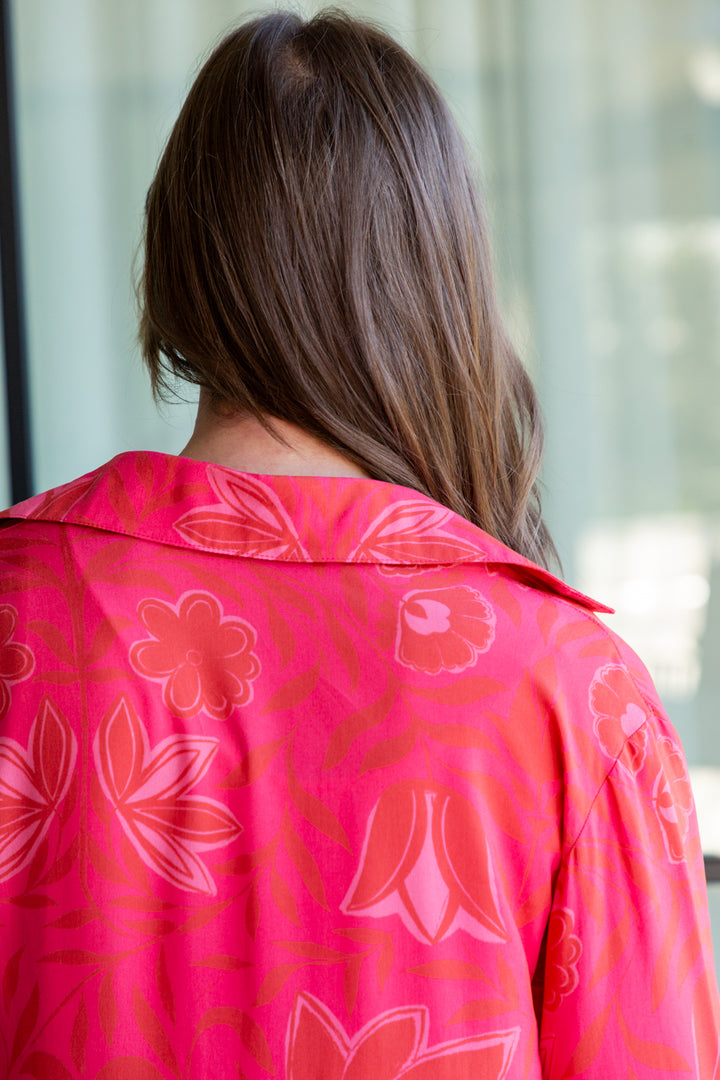Evie Dress Pink Flower Print-DRESSES-kindacollection-Kinda