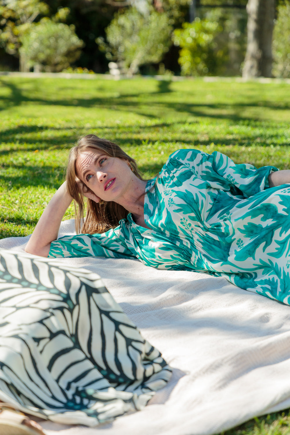 Arniston Dress Leaf Berry Print-DRESSES-Kinda-Kinda