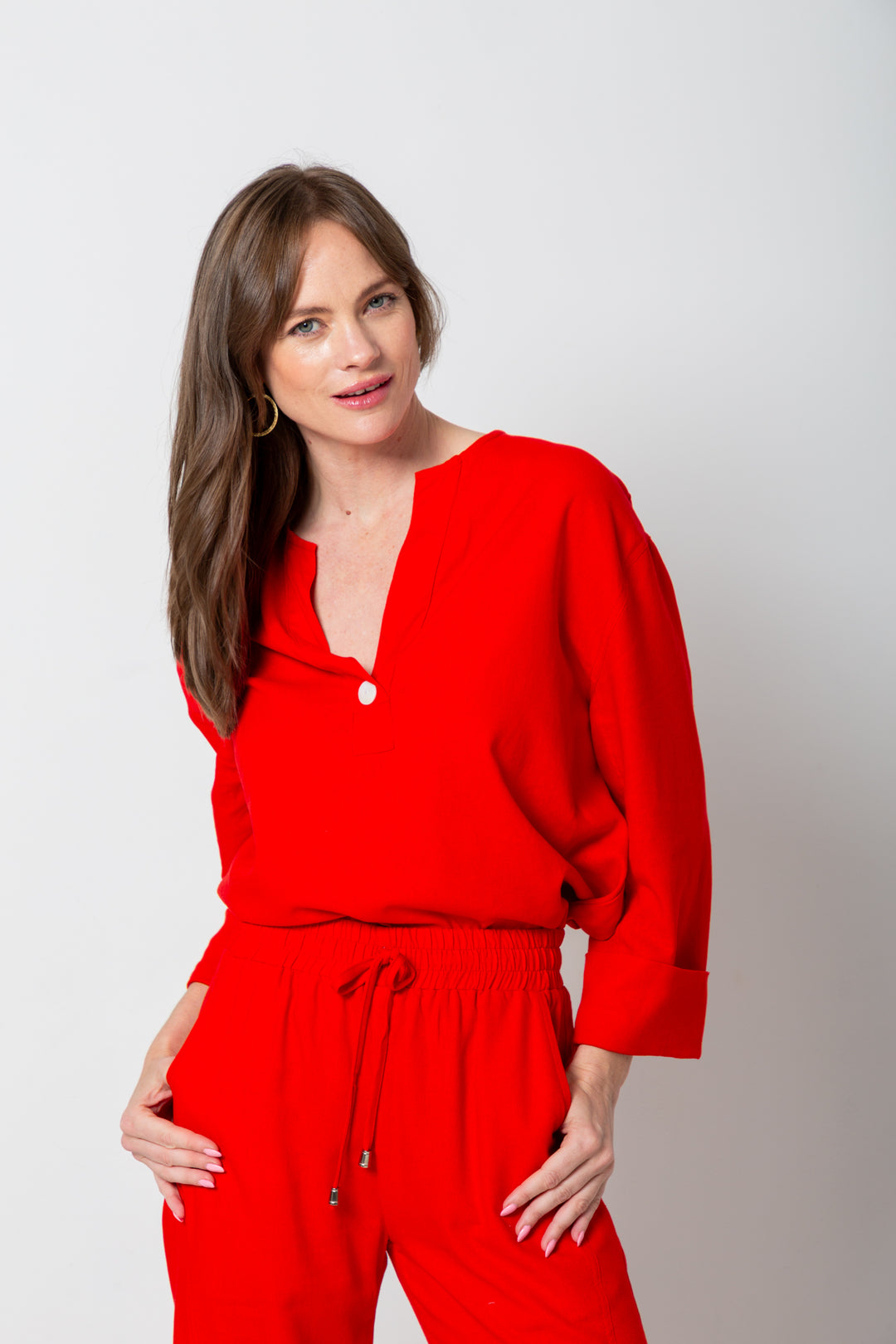Donna Top Classic Red-TOPS-Kindacollection-Kinda