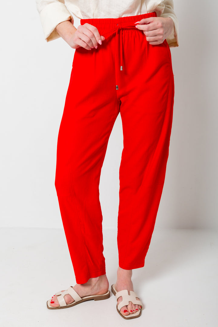 Tiffany Barrel Pants Red-PANTS-Kindacollection-Kinda