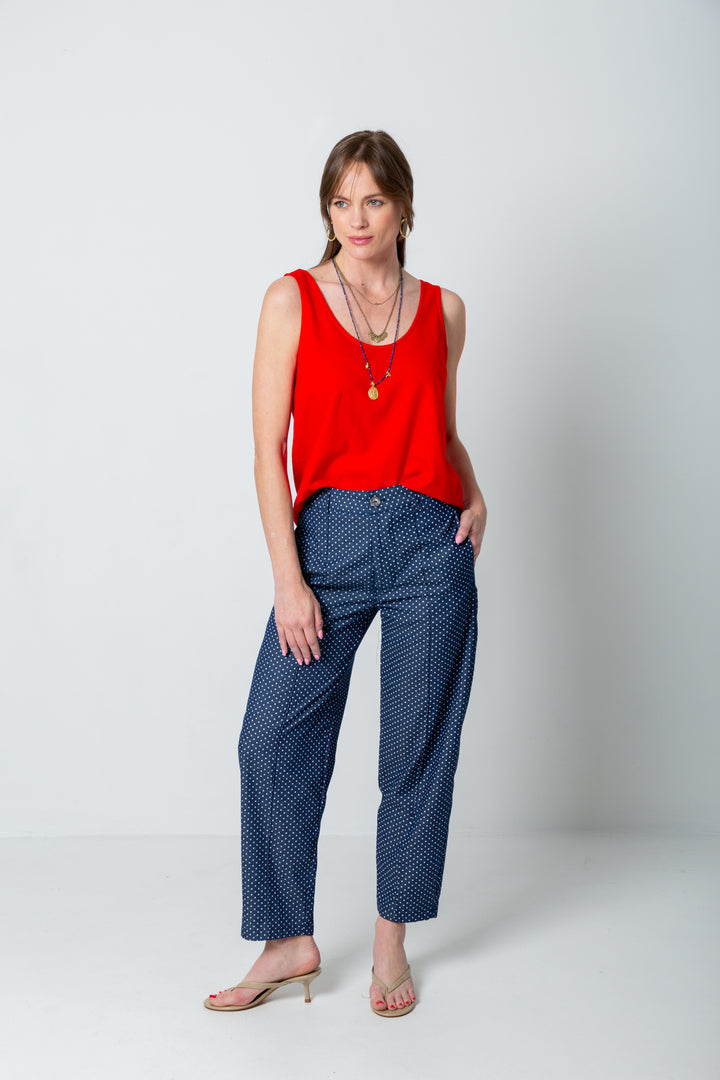 Vera Pants Denim Polka Dot-PANTS-kindacollection-Kinda