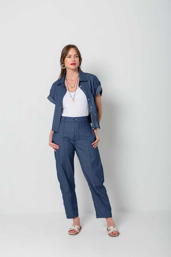 Dani Denim Polka Dot Shacket