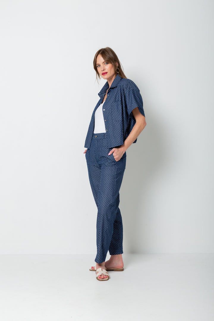 Vera Pants Denim Polka Dot-PANTS-kindacollection-Kinda