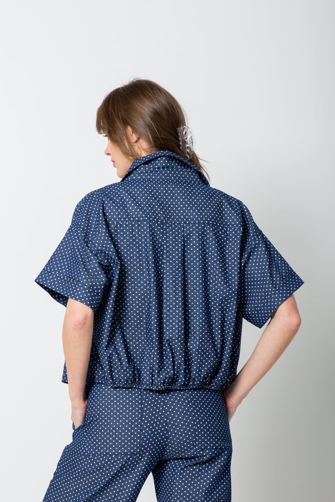 Dani Denim Polka Dot Shacket