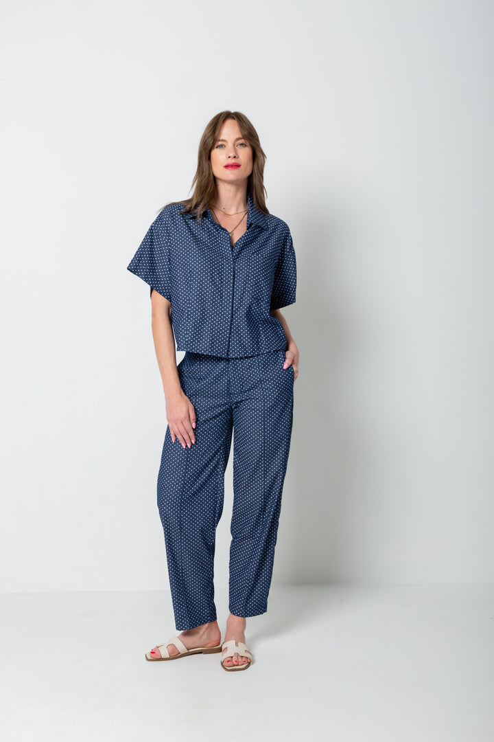 Vera Pants Denim Polka Dot-PANTS-kindacollection-Kinda