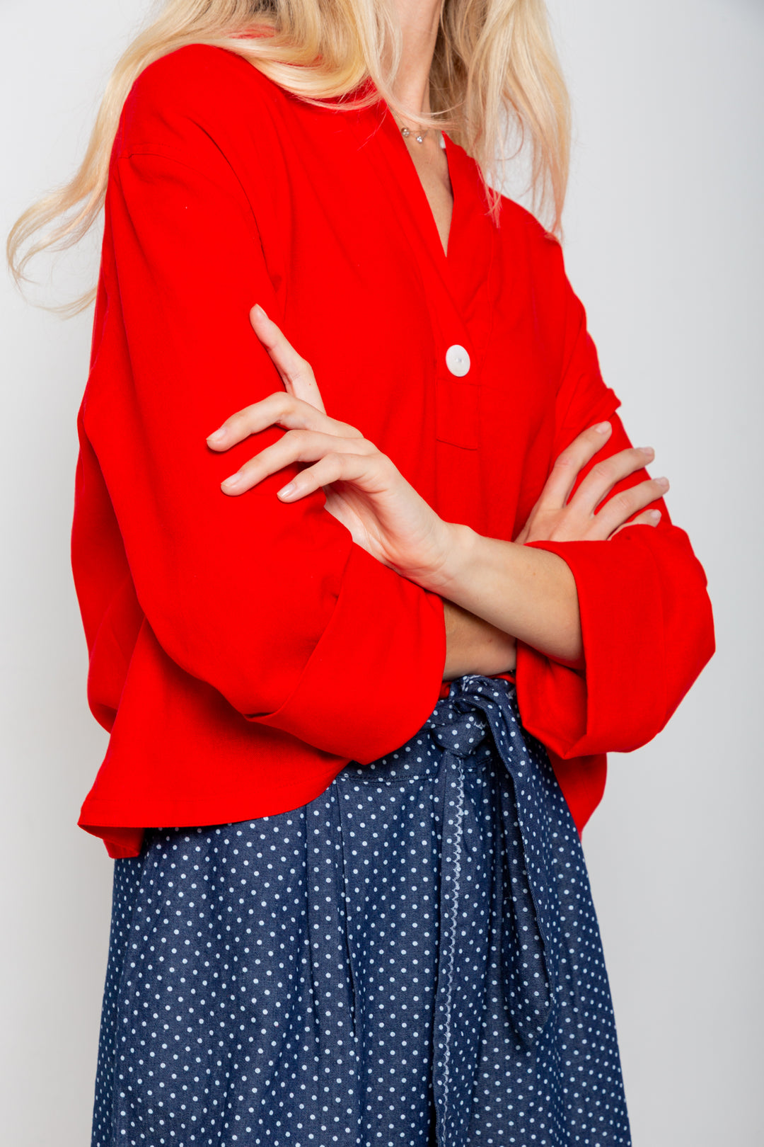 Donna Top Classic Red-TOPS-Kindacollection-Kinda