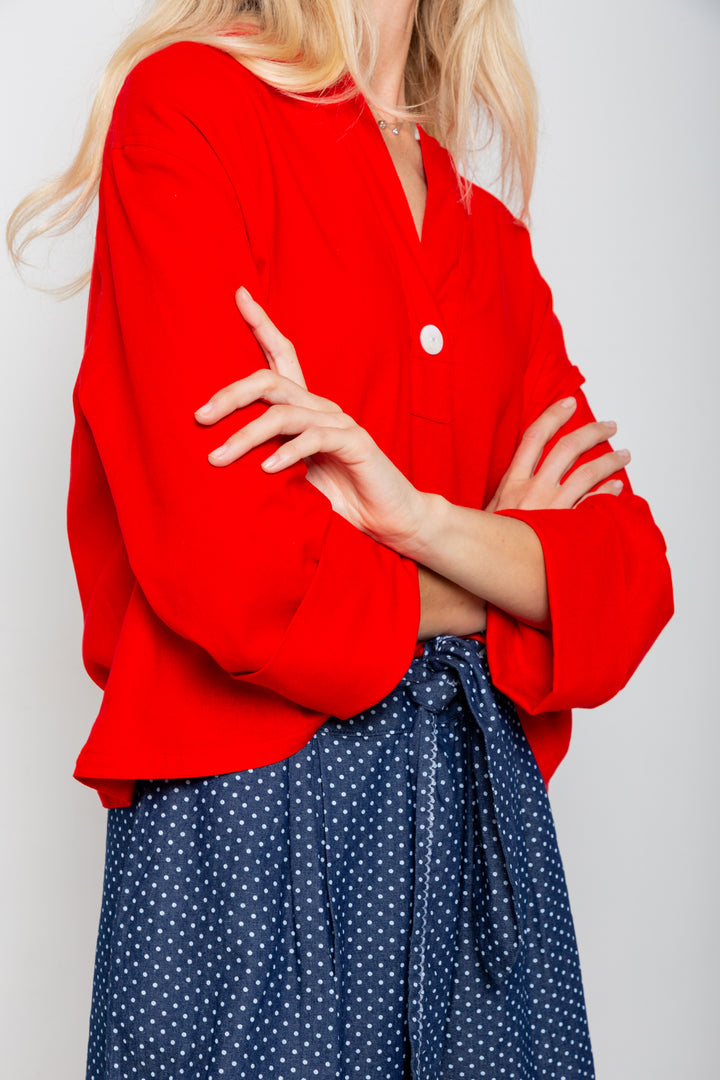 Donna Top Classic Red-TOPS-Kindacollection-Kinda