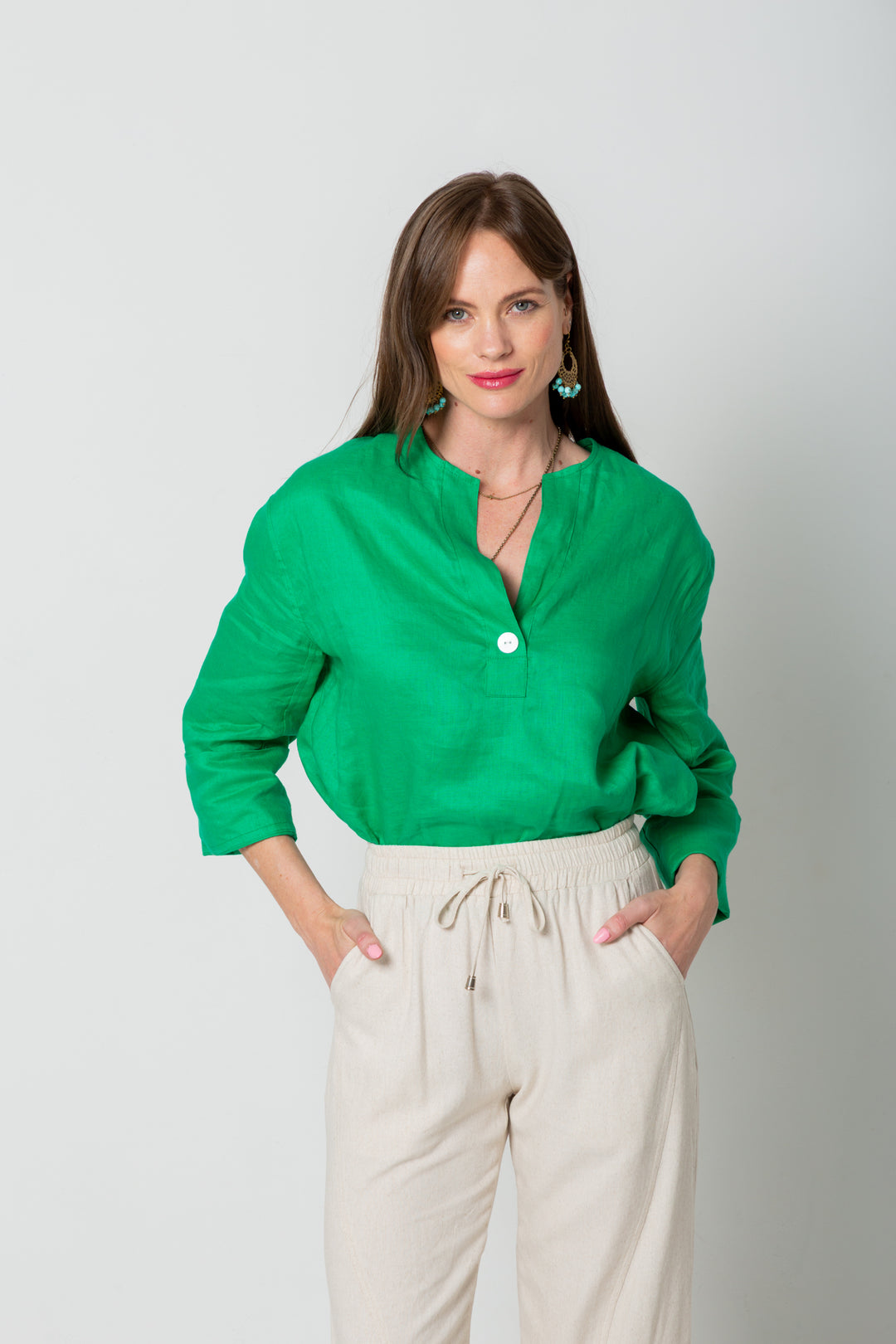 Donna Top Pepper Green-TOPS-Kindacollection-Kinda