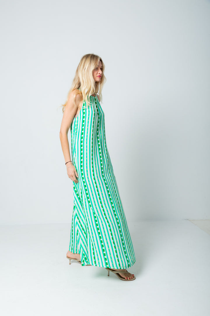 Zola Dress Green Stripe