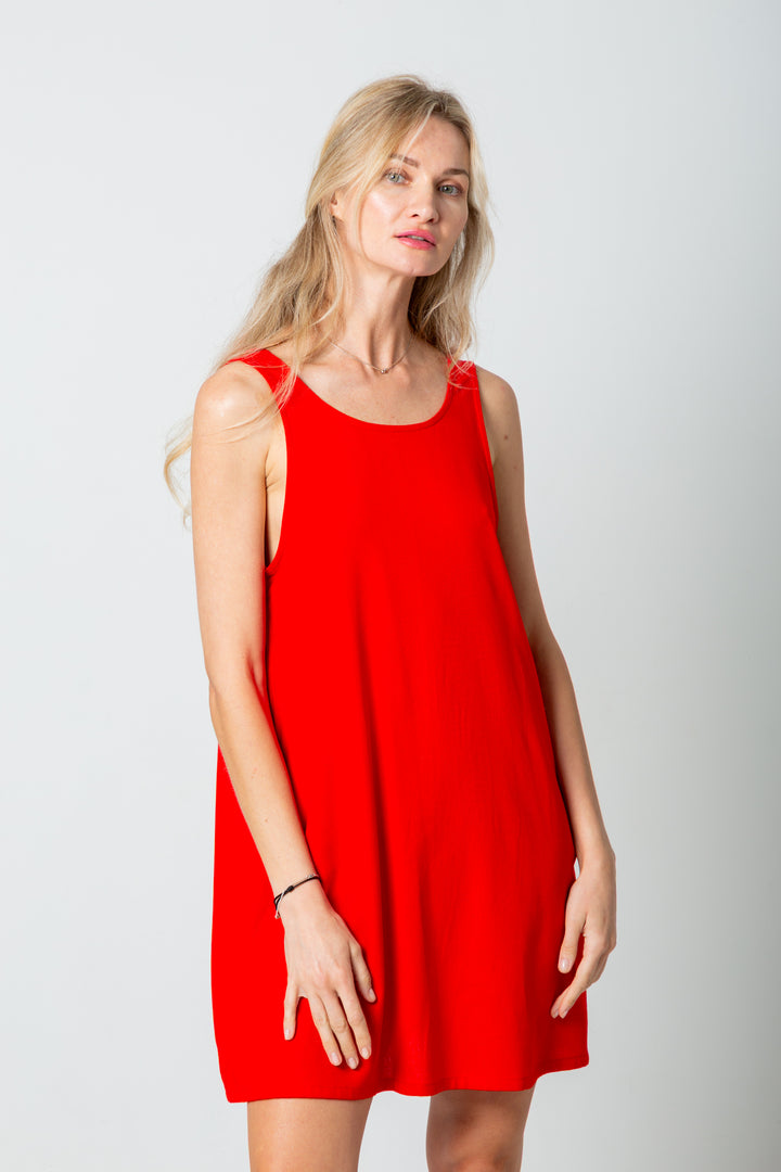St Tropez Dress Classic Red-DRESSES-kindacollection-Kinda