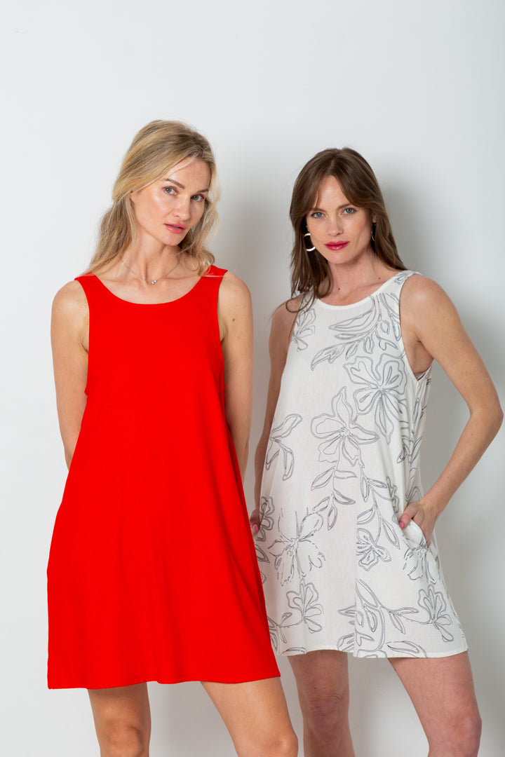 St Tropez Dress Classic Red-DRESSES-kindacollection-Kinda