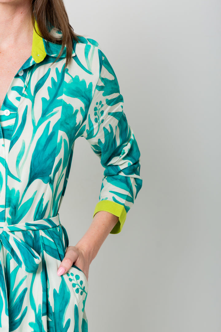 Delilah Dress Berry Leaf Print-DRESSES-kindacollection-Kinda