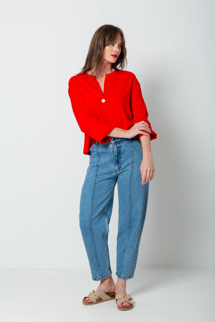 Donna Top Classic Red-TOPS-Kindacollection-Kinda