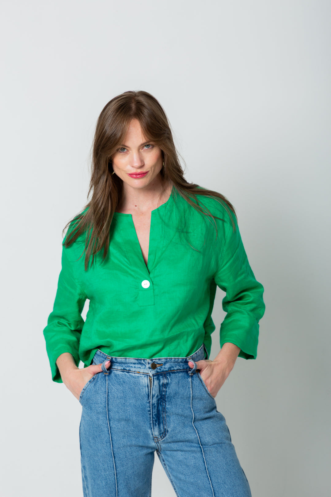 Donna Top Pepper Green-TOPS-Kindacollection-Kinda