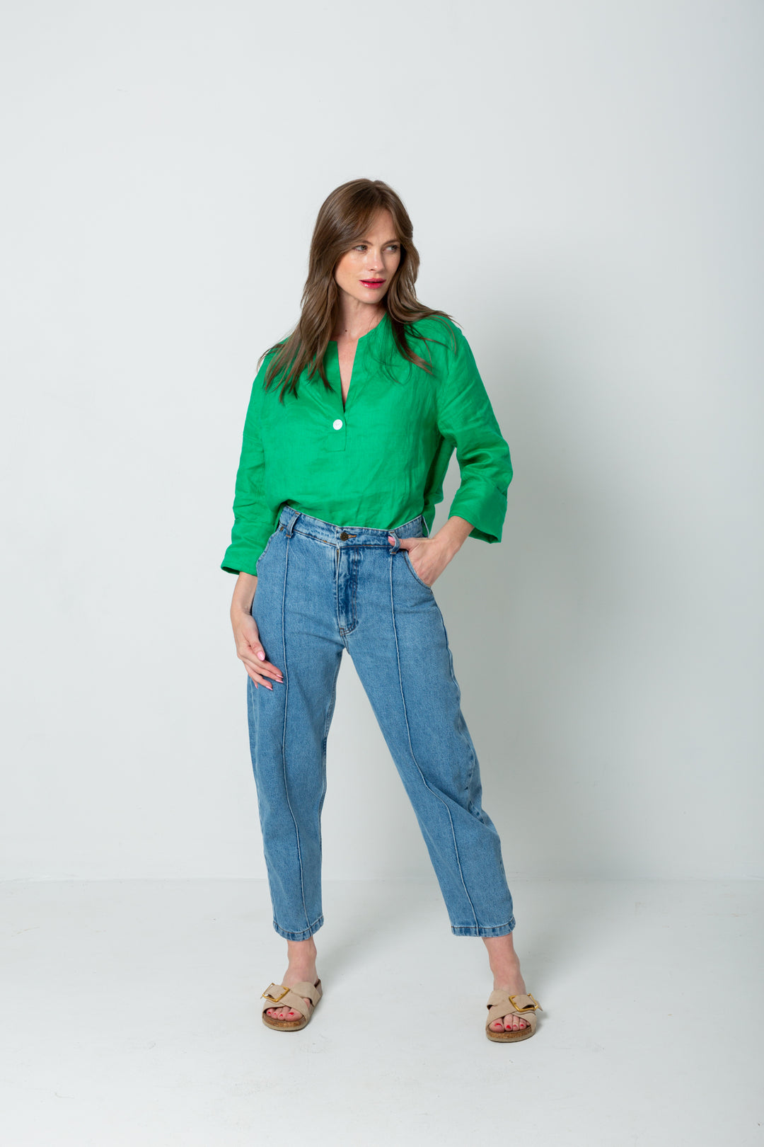 Donna Top Pepper Green-TOPS-Kindacollection-Kinda