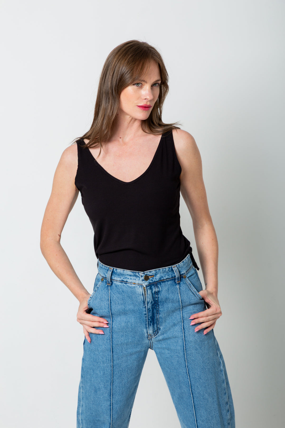 Tilly Tank Black-TOPS-Kindacollection-Kinda