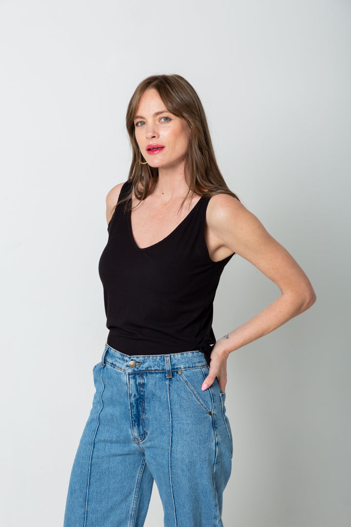 Tilly Tank Black-TOPS-Kindacollection-Kinda