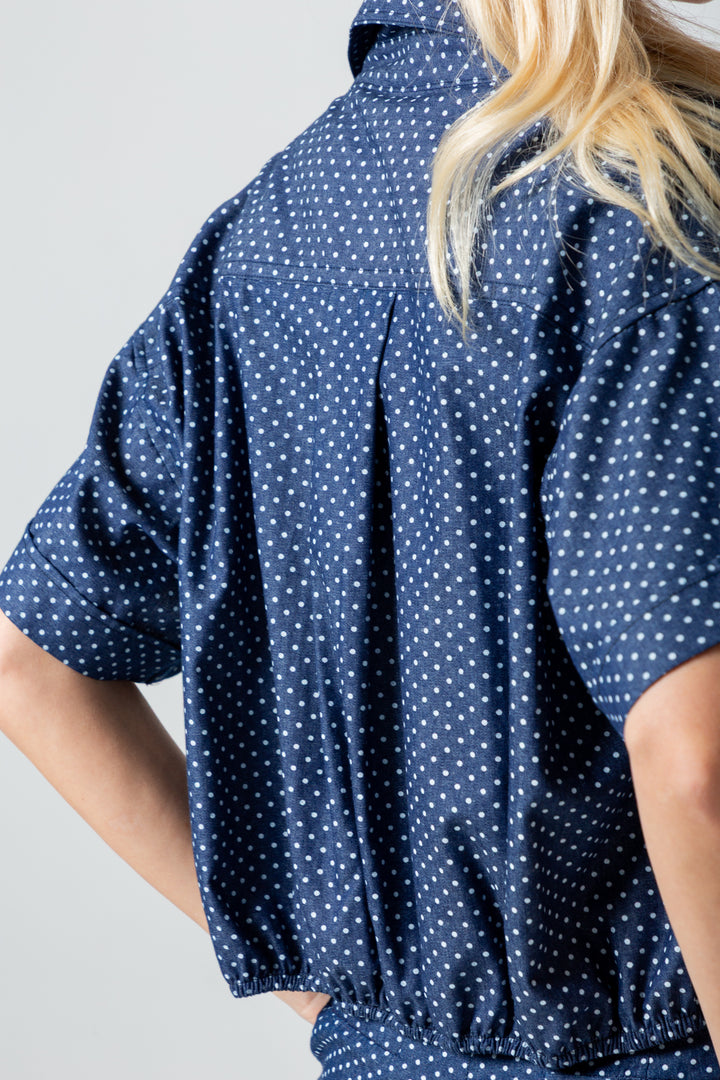 Dani Denim Polka Dot Shacket